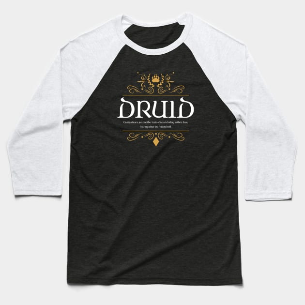 RPG Druid Druids Quotes Tabletop RPG Gaming Baseball T-Shirt by pixeptional